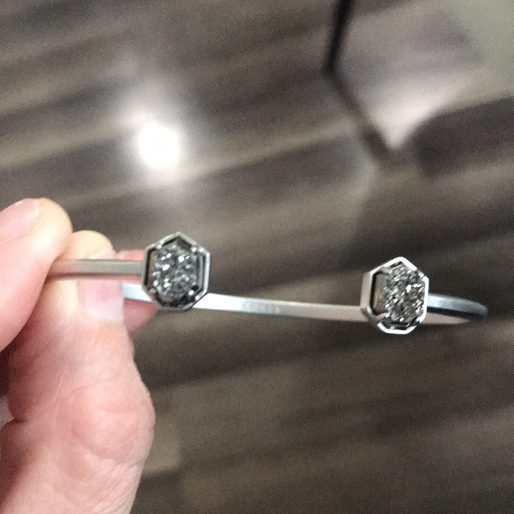 Kendra Scott Cuff Bracelet - Platinum Druzy Stones